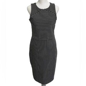 Banana republic factory sleeveless knit stripe sheath dress